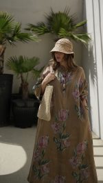 پیراهن آلاله(کرم شتری)